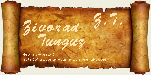 Živorad Tunguz vizit kartica